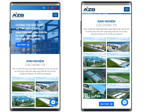 AZB construction company website design